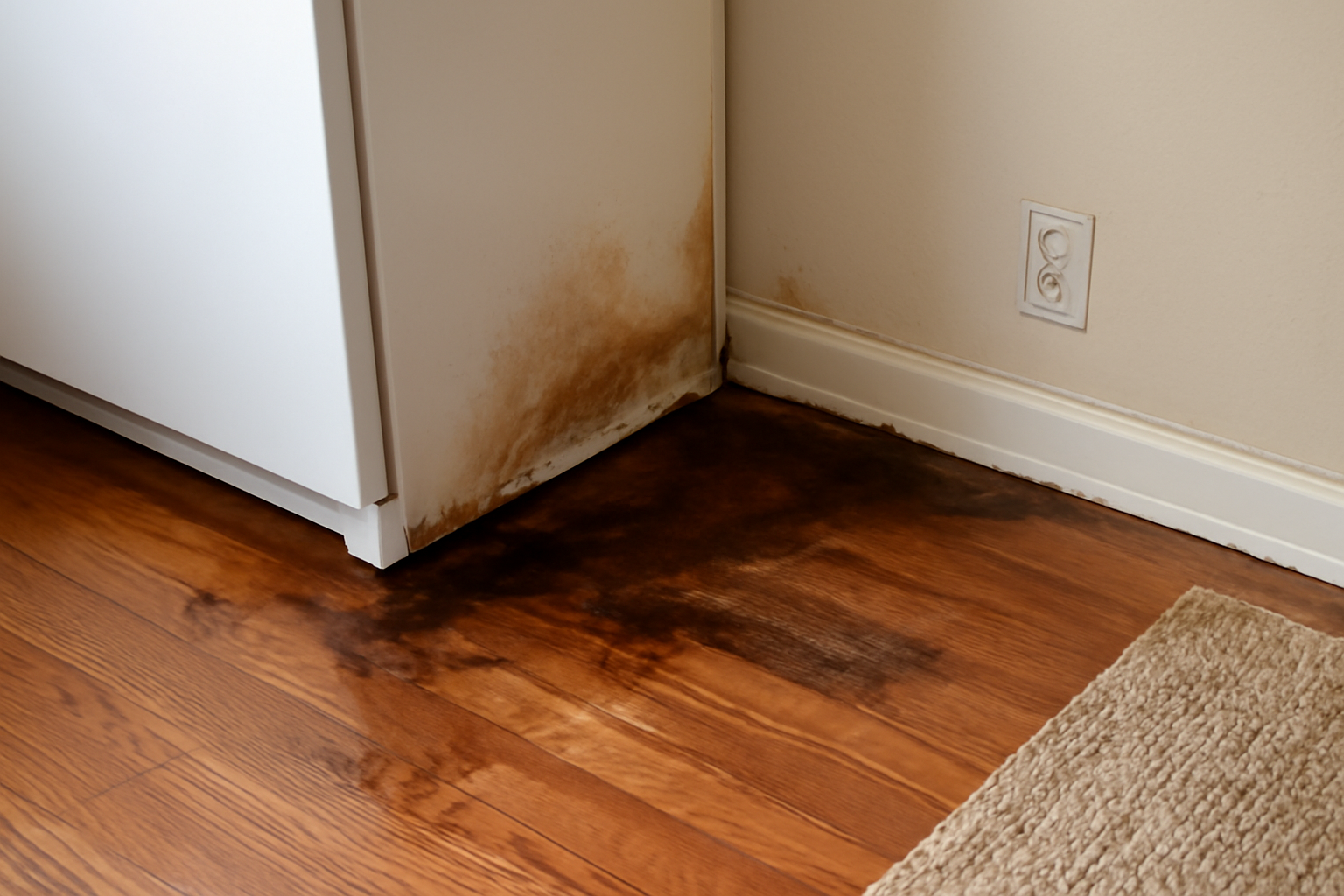 Ice Maker Line Leak Water Removal in Albertville, MN