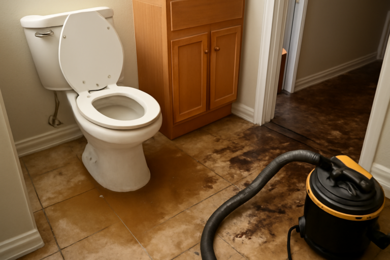 Toilet Overflow Water Removal